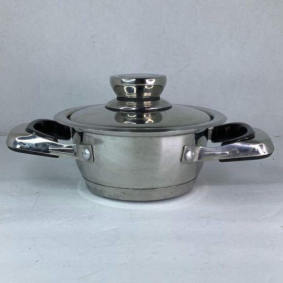 Nutri Stahl Cooking System 1 Quart Saucepot & Cover Mini Stainless Steel - Picture 6 of 11